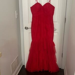 Elegant Red Evening Gown